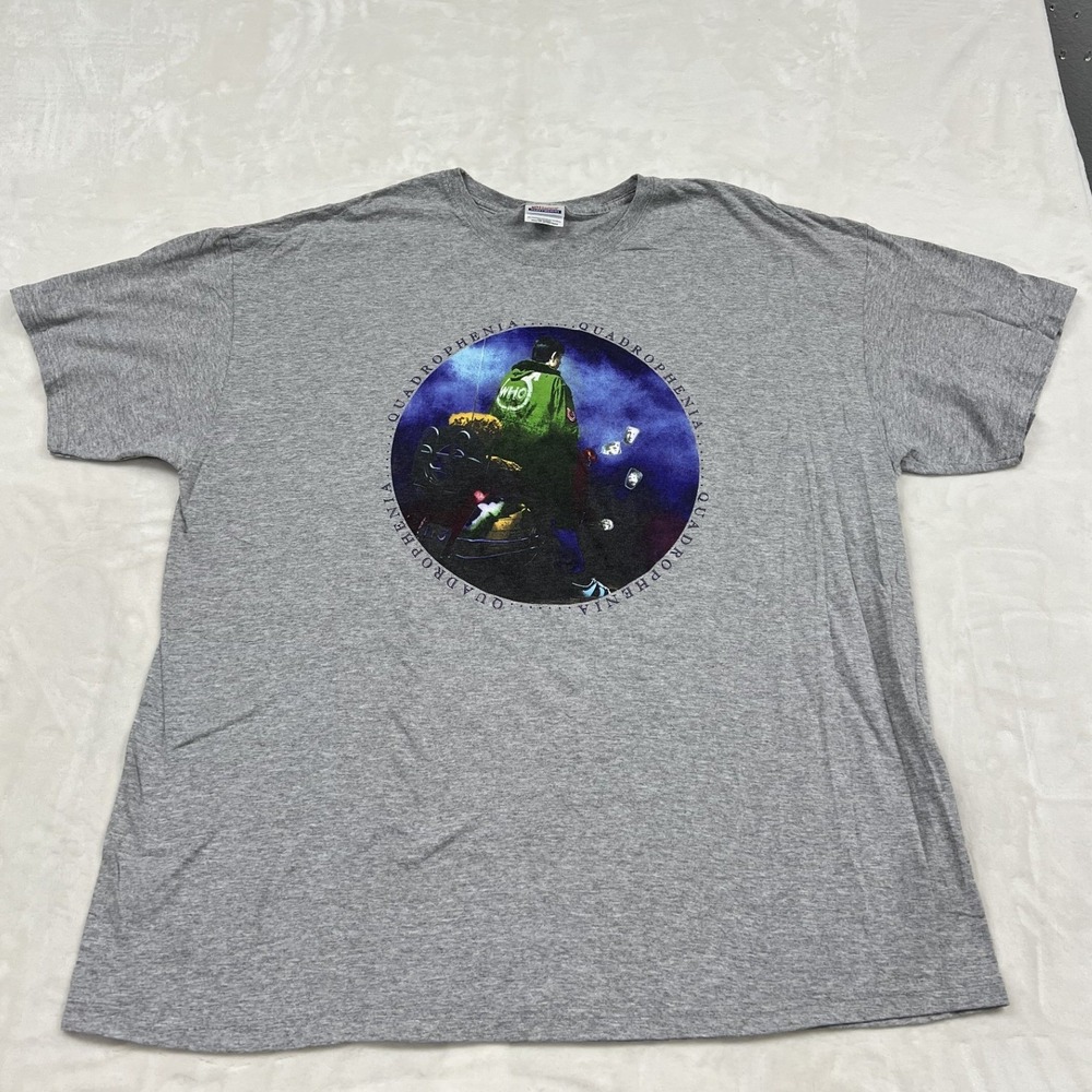 Hanes Quadrophenia The Who T-Shirt Mens 2XL Gray Graphic Rock Band Tee
